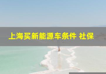 上海买新能源车条件 社保